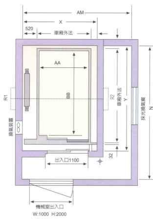 電梯平面圖電梯尺寸|中大電梯有限公司 (大立電梯)